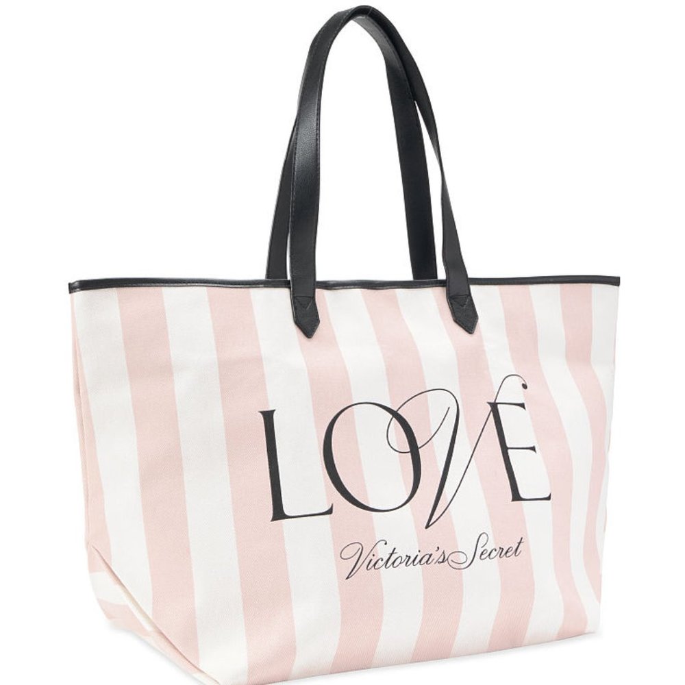 Victoria's Secret Love Stripe Tote - Picture 2 of 5